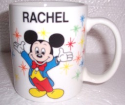 Disney &quot;Rachel&quot; Mickey Mouse Name Ceramic Mug - $29.99