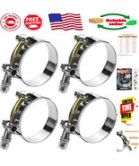 Universal 1&quot; T-Bolt Hose Clamps, Corrosion-Resistant 304 Steel for 32-37... - $35.73 CAD