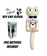 WHITE KIT CAT CLOCK 15.5&quot; Free Battery MADE IN USA Official Kit-Cat Kloc... - €61,21 EUR