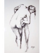 EDGAR DEGAS NUDE MODEL IMPRESSIONIST FRAMED MIRROR ART - $142.89