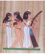 EGYPTIAN WOMEN PLAYING INSTRUMENTS PAPYRUS ART PRINT - $74.99