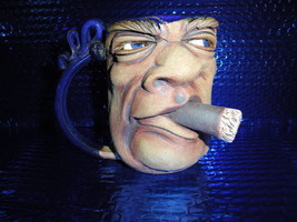 coffee mug cigar smoking man new without the box # 003 - £75.17 GBP