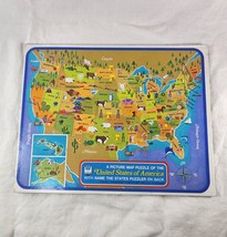 1968 Whitman United States Picture Map Tray Puzzle Item 4560 Complete St... - $11.29