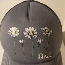 O’neill Daisies Gray Black Trucker Hat - $12.86