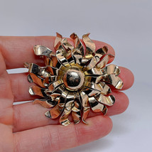 Antique Sterling Silver Flower Pin Sun Flower Floral Brooch ART DECO 193... - $140.90