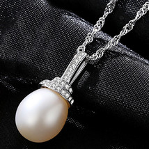 S925 Silver Necklace Pendant Set 3A Zircon Fashion Fine Jewelry Women - £22.33 GBP
