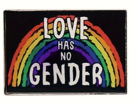 “Love Has No Gender” Rainbow Metal Enamel Pin - New Human Rights Hat Pin - £4.72 GBP