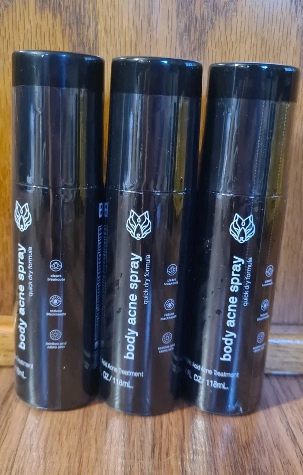 Lot Of 3 BlackWolf Body Acne Spray 4 Fl Oz - $27.99