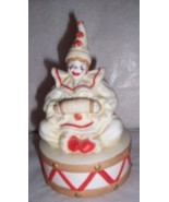 ENESCO BISQUE CLOWN &quot;BRING IN THE CLOWNS&quot; MUSICAL BOX - $84.39
