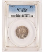 1883 5C Liberty Nickel Pas De Centimes Classé Par PCGS Comme MS-65 - €316,39 EUR
