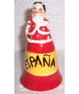 Espana Handpainted Senorita Porcelain Collectors Bell by Arte- Madrid, S... - $55.23