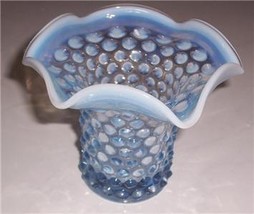 Fenton Duncan Miller Opalescent Hobnail Glass Vase Art - £81.75 GBP