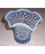 FENTON DUNCAN MILLER OPALESCENT HOBNAIL GLASS VASE ART - $103.89