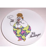 FITZ &amp; FLOYD &quot;Fat is Beautiful&quot; Smoking Porcelain Collectible Salad Plate - $505.67 MXN
