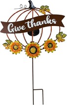 Solar Lighted Pumpkin Garden Stake with Sunflowers Outdoor Fall Decor, 2... - $560.33 MXN