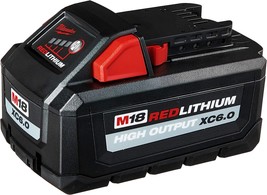 Lithium-Ion Battery, Milwaukee 48-11-1865 M18 Redlithium High Output Xc 6 Ah. - £85.48 GBP