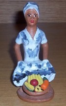 FRAZIER CERAMIC JAMAICA POTTERY WOMAN ACKEE FIGURINE - $94.14