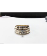 14K Gold Diamond Engagement Ring Sz 9.5 Wedding Band Set 3 IBG I.B Goodm... - £303.36 GBP