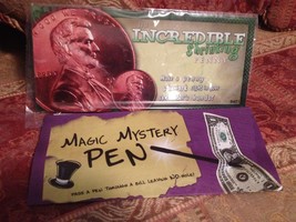 Incredible Shrinking Penny and Pen Through Bill Magic Trick Combo Special! - $9.90