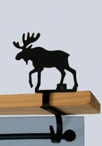 Wrought Iron Curtain Shelf Bracket Pair Of 2 Moose Wildlife Window Treat... - $43.53