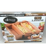 Gotham Steel Non-Stick Lasagna Trio Pan Bake 3 different Lasagnas 12x15 - £39.56 GBP