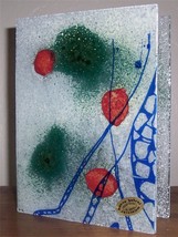 GLASS ART Hand Made Fused Glass Designed Vase By Hanna Bahral Israel - £146.27 GBP