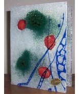 GLASS ART Hand Made Fused Glass Designed Vase By Hanna Bahral Israel - $254.56 CAD