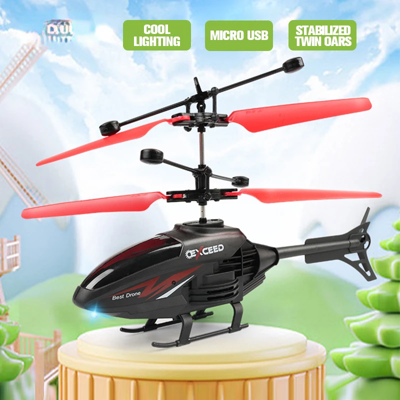 2023 New Remote Control Helicopter 2 Channel RC Helicopter Toys for Kids Flyi - £11.23 GBP