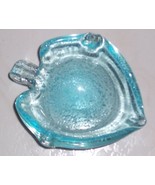 GLASS ART MURANO SPECKLE BLUE HANDBLOWN ASHTRAY DISPLAY - $88.86 CAD