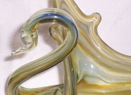 GLASS ART MURANO VENETIAN HANDBLOWN GLASS LARGE SWAN - $111.38