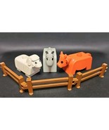 VINTAGE Lego Duplo Farm Animals Cow Sheep Horse Fence - $305.55 MXN