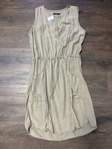 Max Jeans Women’s Olive Green Sleeveless Midi Dress Size Large - £11.74 GBP