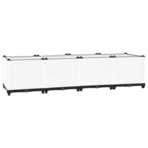 vidaXL Large White Polypropylene Raised Garden Bed, 4x8 Ft, Water Resistant - $2,635.93 MXN