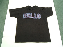 vintage Hello good bye graphics  black t shirt in many different languages - £15.78 GBP