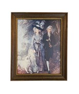 Vintage Framed Textured Lithograph The Morning Walk by Thomas Gainsborou... - $94.87 CAD