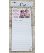 LEANIN TREE Good Looks-Sisters, Hearts-Friends~Magnetic List NotePad~#61750 - £6.95 GBP