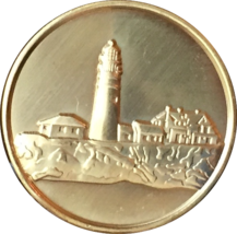 Fog Light Prayer Lighthouse Clean Bronze Medallion AA NA Sobriety Chip Coin - £1.49 GBP