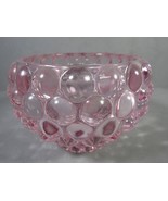 Pink Glass Bon Bon Candy Trinket Dish Hobnail-Like Molded 2.25&quot; x 4&quot; - £15.61 GBP