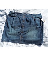 Macy&#39;s INC International Concepts Plus 24W Denim Skirt NWT Button Down w... - $25.00