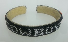 Native American Beaded Oklahoma State Cowboys OSU Cuff Bracelet Black Or... - £47.20 GBP