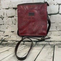 Relic Red Paisley Vegan Leather Handbag Crossbody Embossed - £11.86 GBP