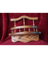 Hand Crafted Oak Spindle Wood Shelf - £15.72 GBP