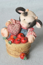 Mary&#39;s Moo Moos &quot;I Love You a Bushel &amp; a Peck&quot; Cow in Apple Bucket - £6.28 GBP