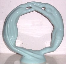 Haeger Ceramic Art Turquoise &quot;Eternity&quot; Circle Of Love Connection - £111.62 GBP