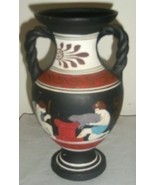 HAND MADE GREEK GODS MYTH POTTERY GREECE VASE PAINTING - $172.49