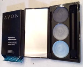 Avon Triple Threat Cream Eye Shadow Ocean tones 3 blue shades NIB Retired - £7.68 GBP