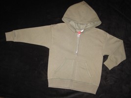 Boys 4/5   Hanes   Olive Green  Ecosmart Hooded Fleece Jacket - $14.00