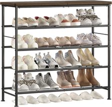 Shoe Rack Organizer 5 Tier for Closet Entryway Free Standing Metal Stora... - $35.99