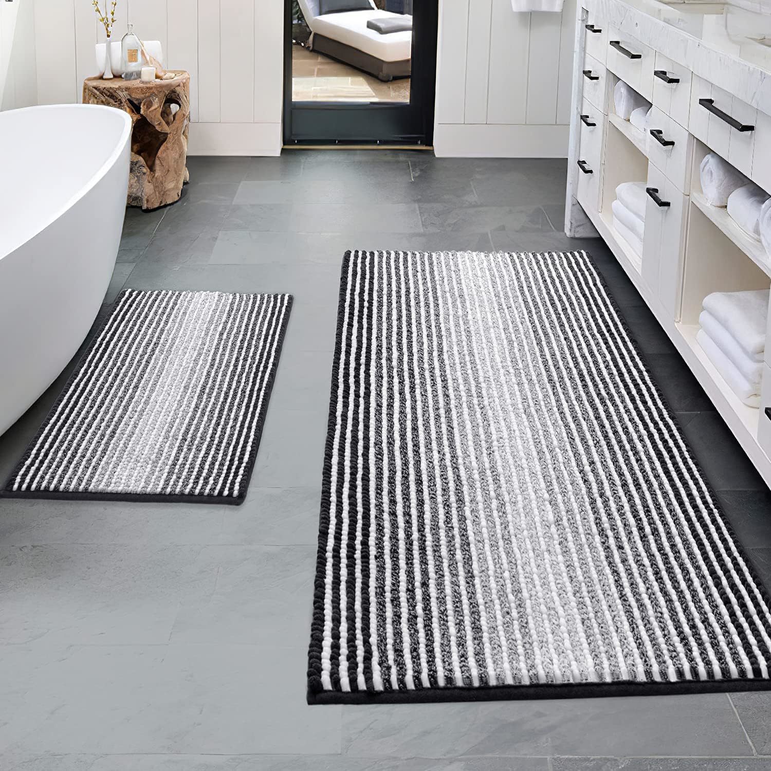 Bsicpro Bathroom Rugs And Mats Sets, 2 Piece, 20&quot; X 47&quot; Plus 16&quot; X 24&quot;, ... - $40.98
