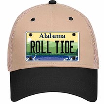 Roll Tide Alabama Novelty Khaki Mesh License Plate Hat - £22.84 GBP